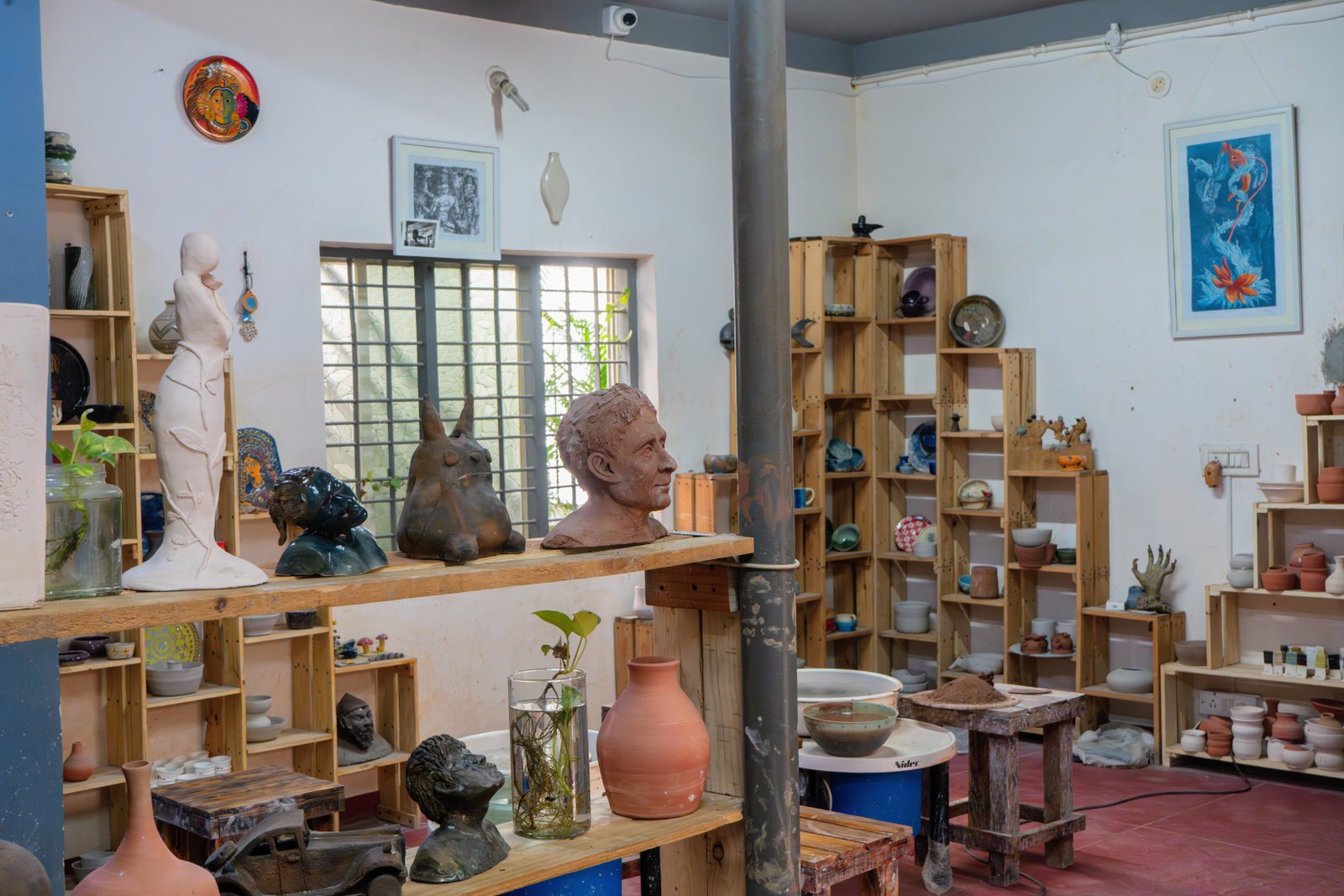 Ceramic studio workspace